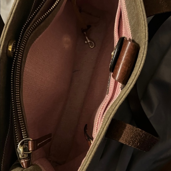 Dooney & Bourke Olive and Brown Tote - Picture 2 of 4